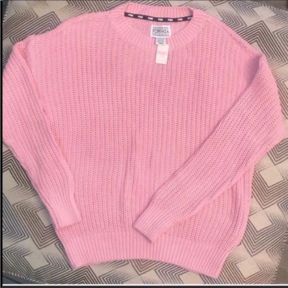 PINK Victoria's Secret Sweaters - Pink Victoria’s Secret Fishermen Crew Neck Sweater